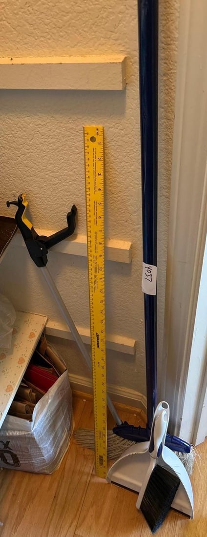 Brooms, Dustpan, Grabber, And Yardstick (1 of 1)
