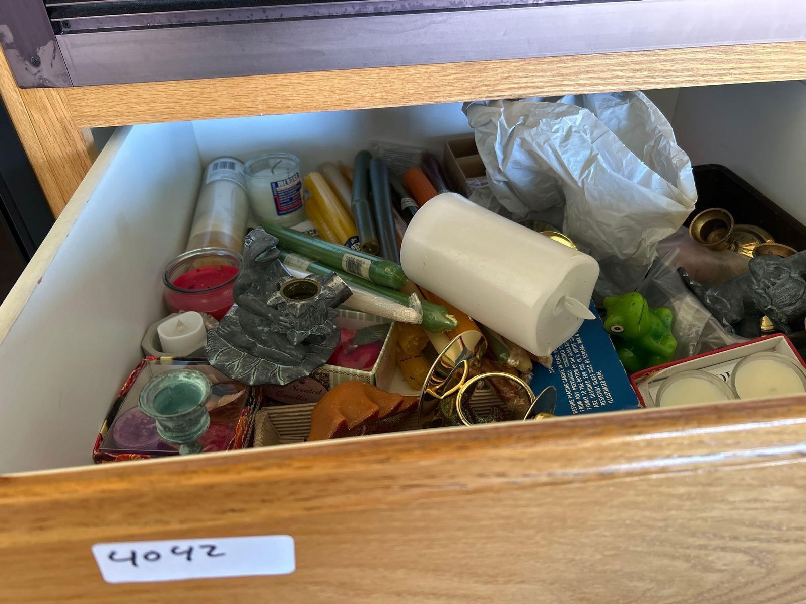 Drawer Of Candles: Drawer of candles