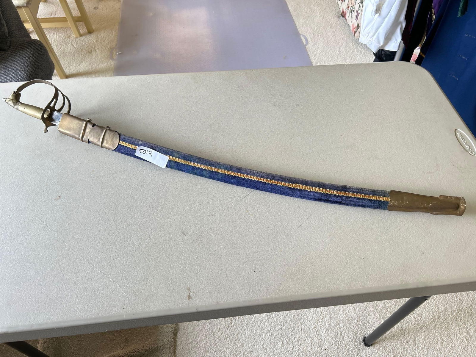 Decorative Sword: Decorative sword. Marked "Made in India."