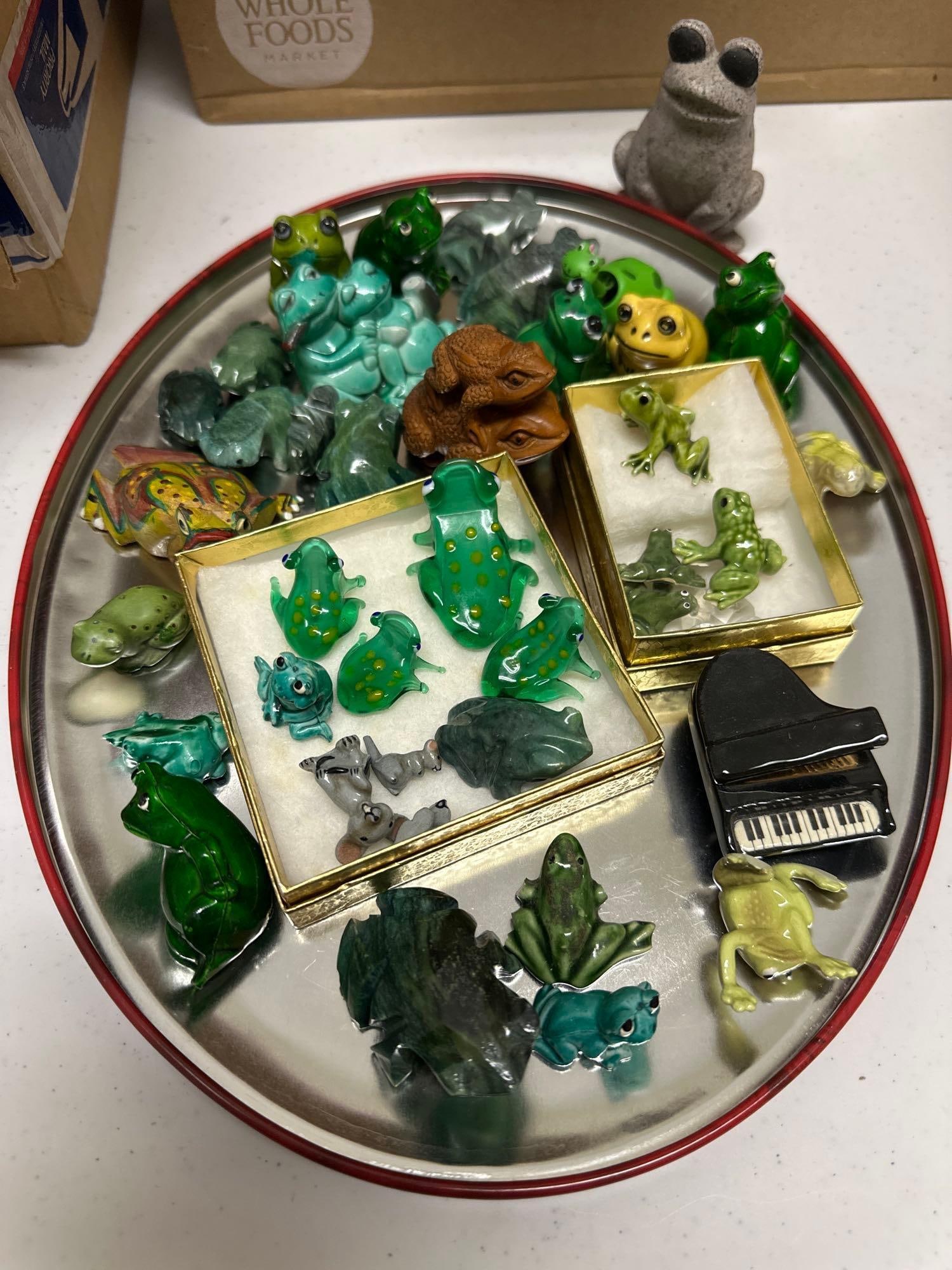 Frog Themed Miniature Figures: Frog themed miniature figures.