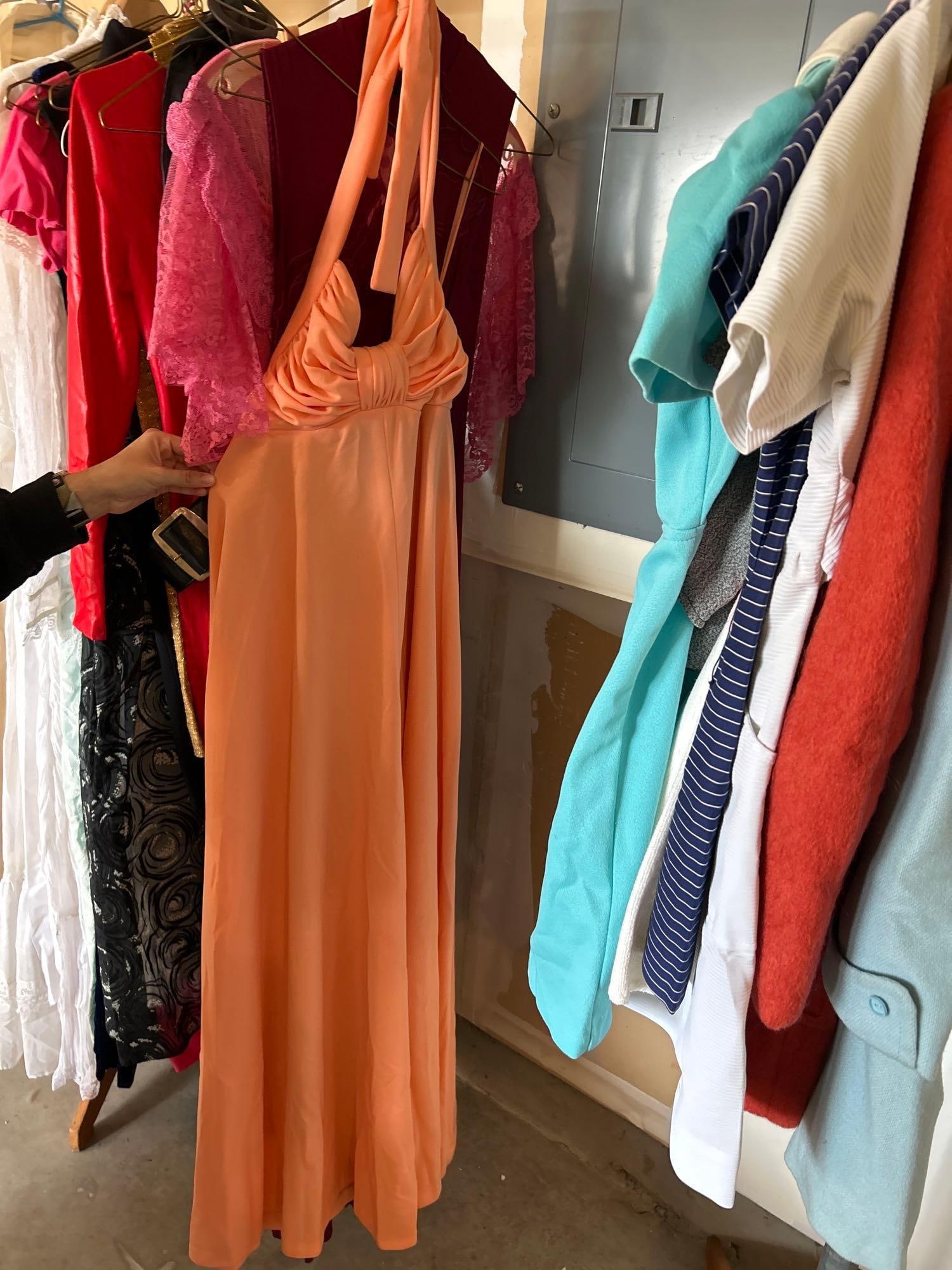 Vintage 1970s & 1980s Party Dresses: Vintage 1970s & 1980s party dresses. Approximate size extra small.