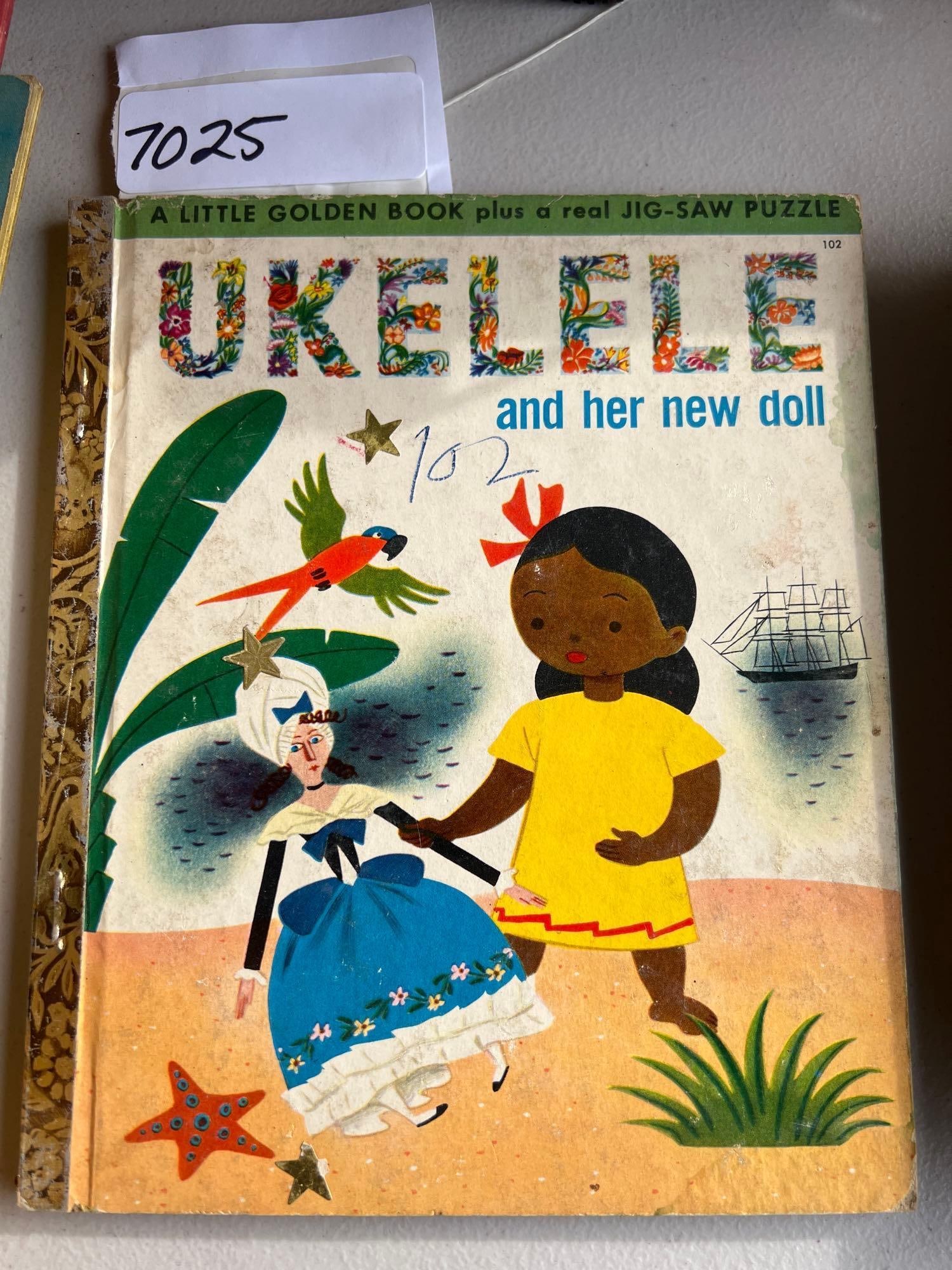 Ukelele And Her New Doll, Little Golden Book: Ukelele and Her New Doll, Little Golden Book. Missing jigsaw puzzle at end of book.
