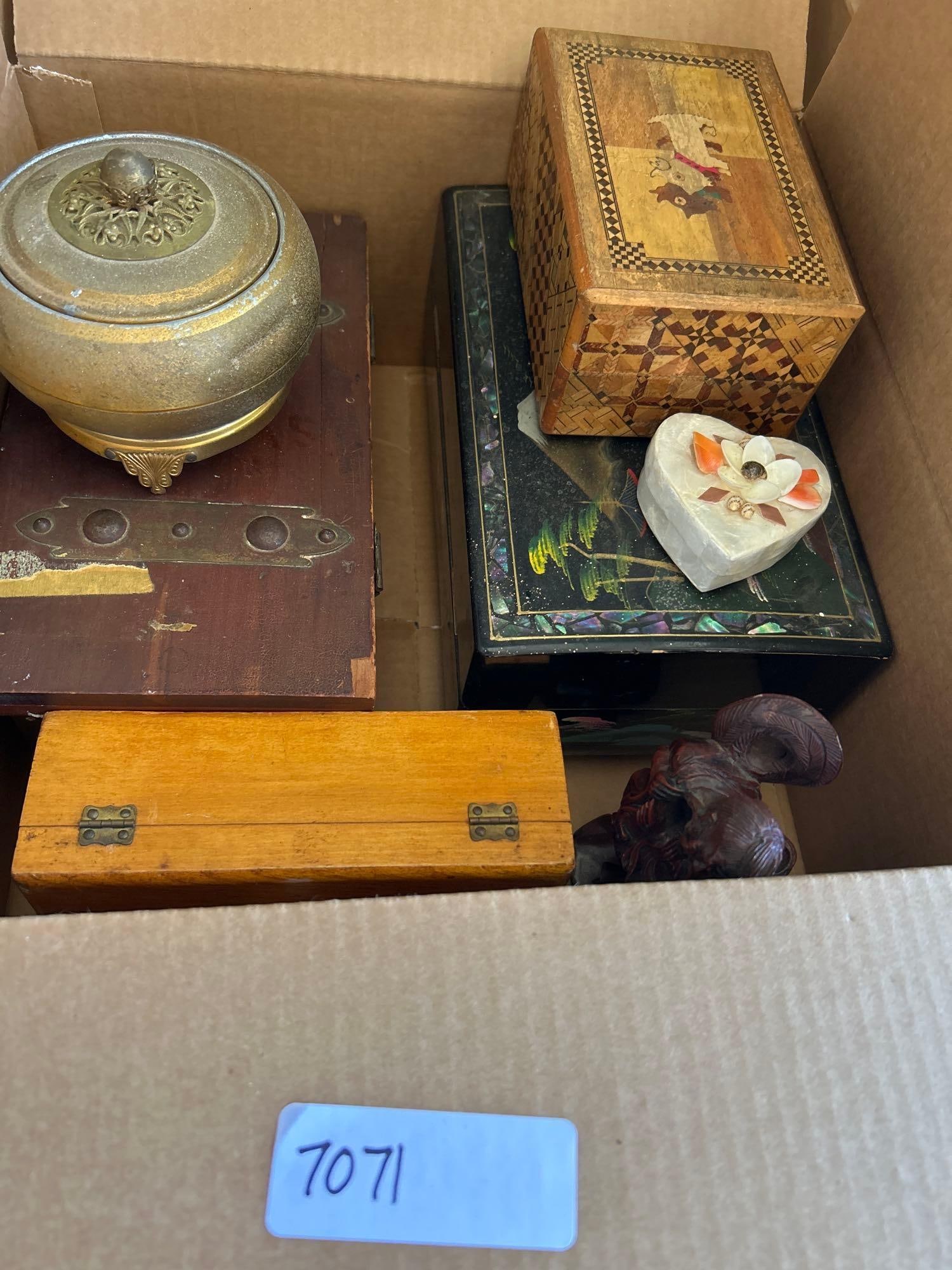 Lot Of Boxes, Including Jewelry Box & Puzzle Box (1 of 8)