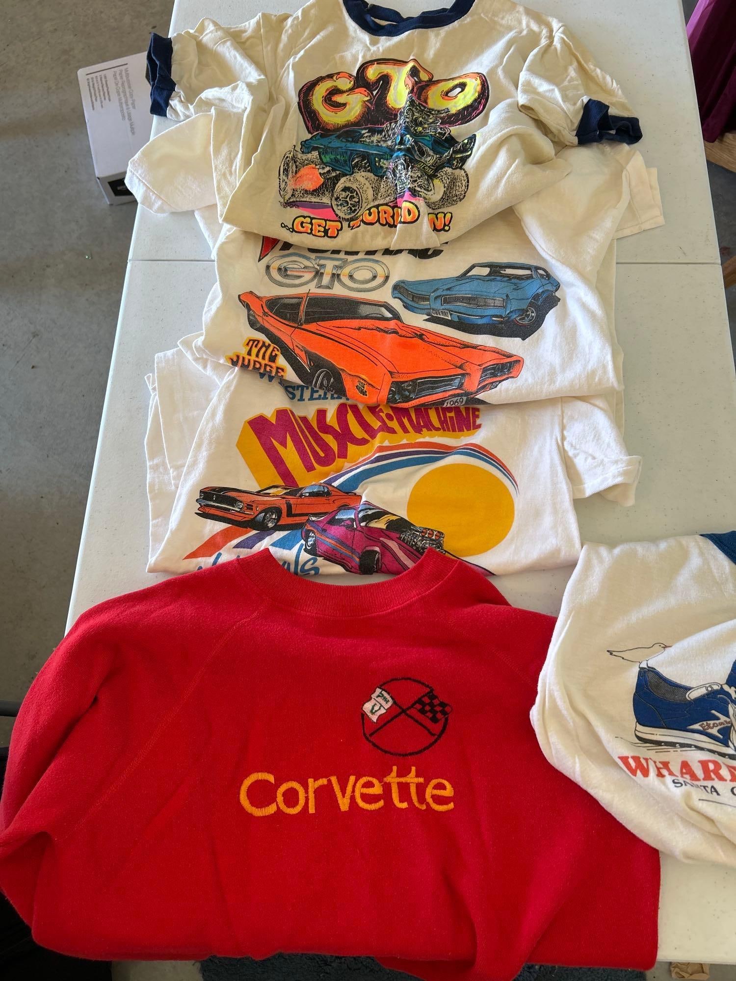 Vintage Circa 1980s Car T-Shirts & Corvette Sweatshirt (1 of 4)