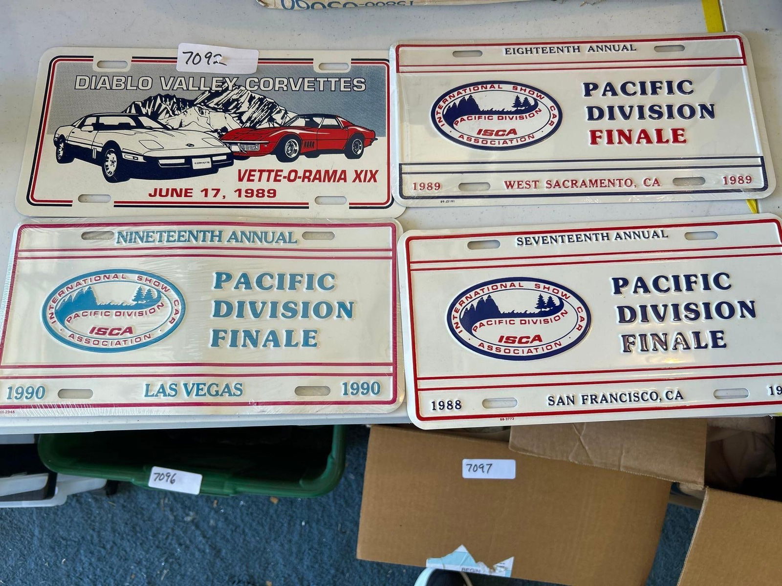 Vintage Car Show License Plate Awards: Vintage car show license plate awards.