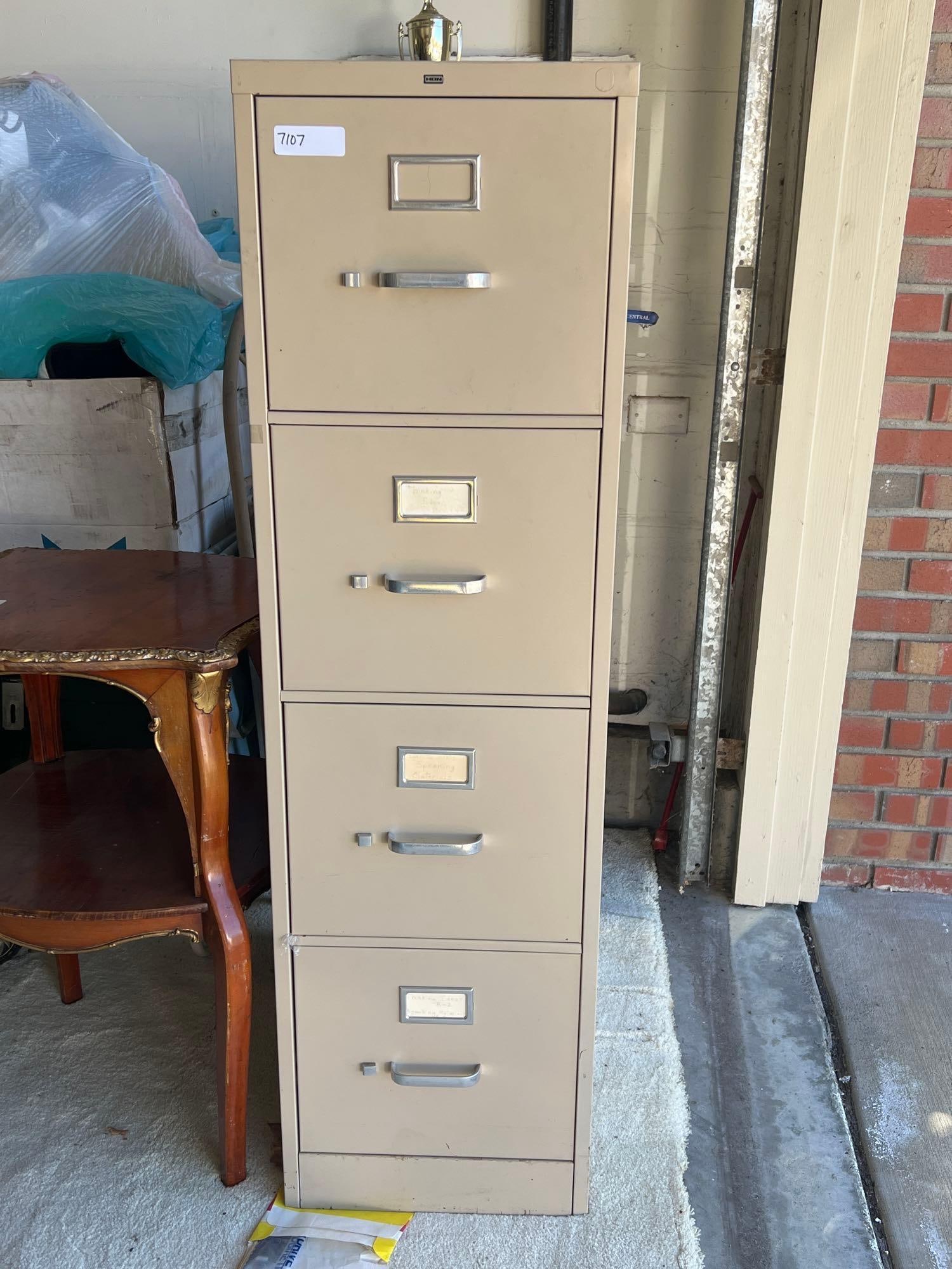 Four Drawer Metal Filing Cabinet (1 of 3)