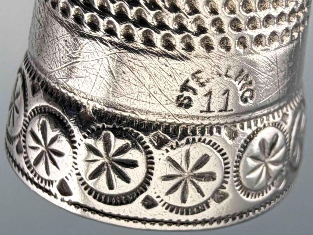 Eight Sterling Silver Thimbles - 11