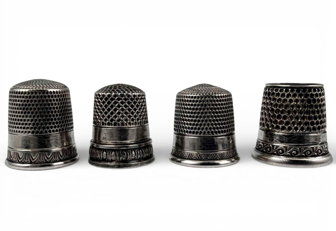 Eight Sterling Silver Thimbles - 13