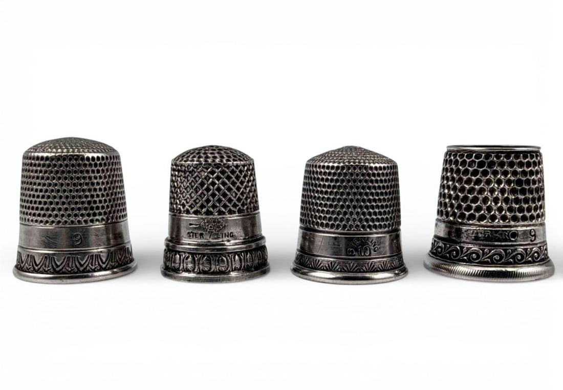 Eight Sterling Silver Thimbles - 14