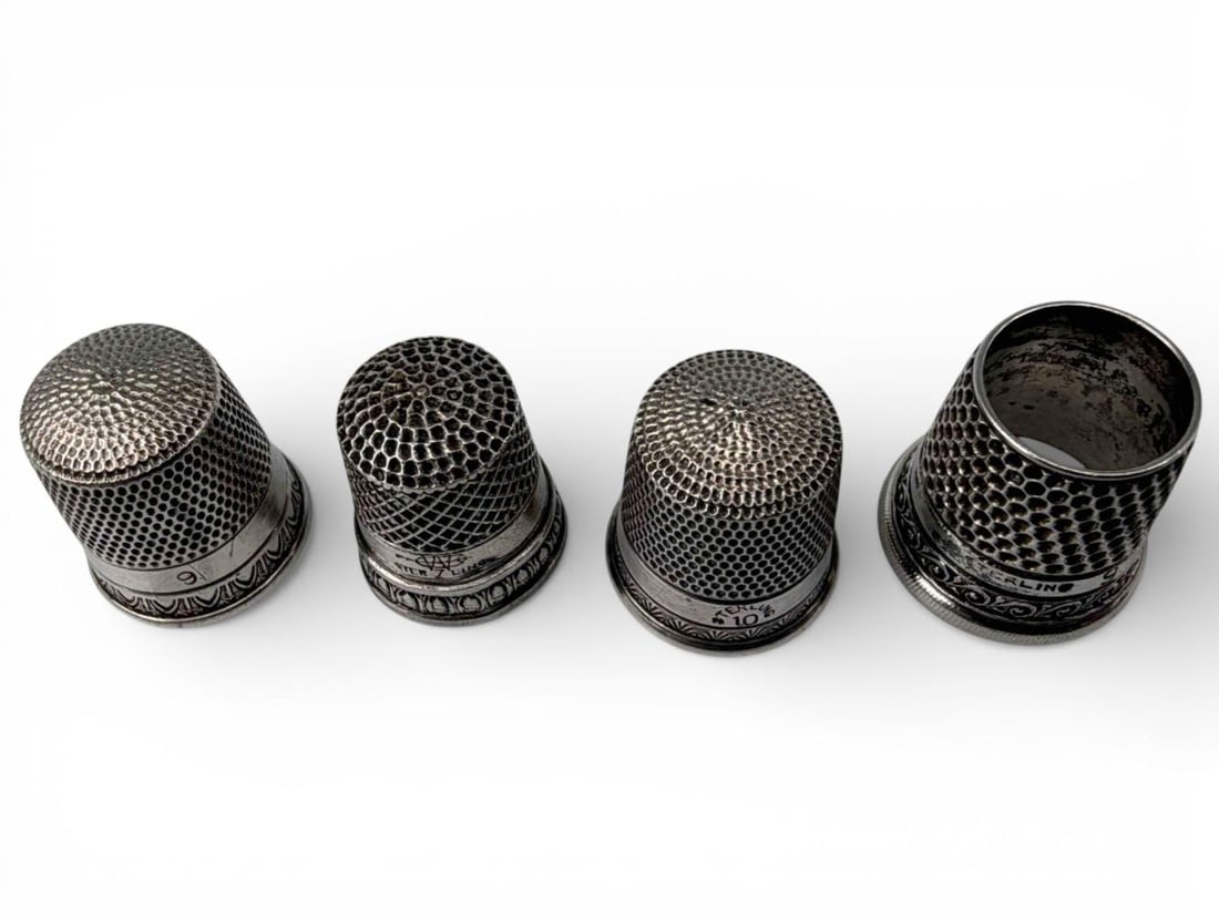 Eight Sterling Silver Thimbles - 15