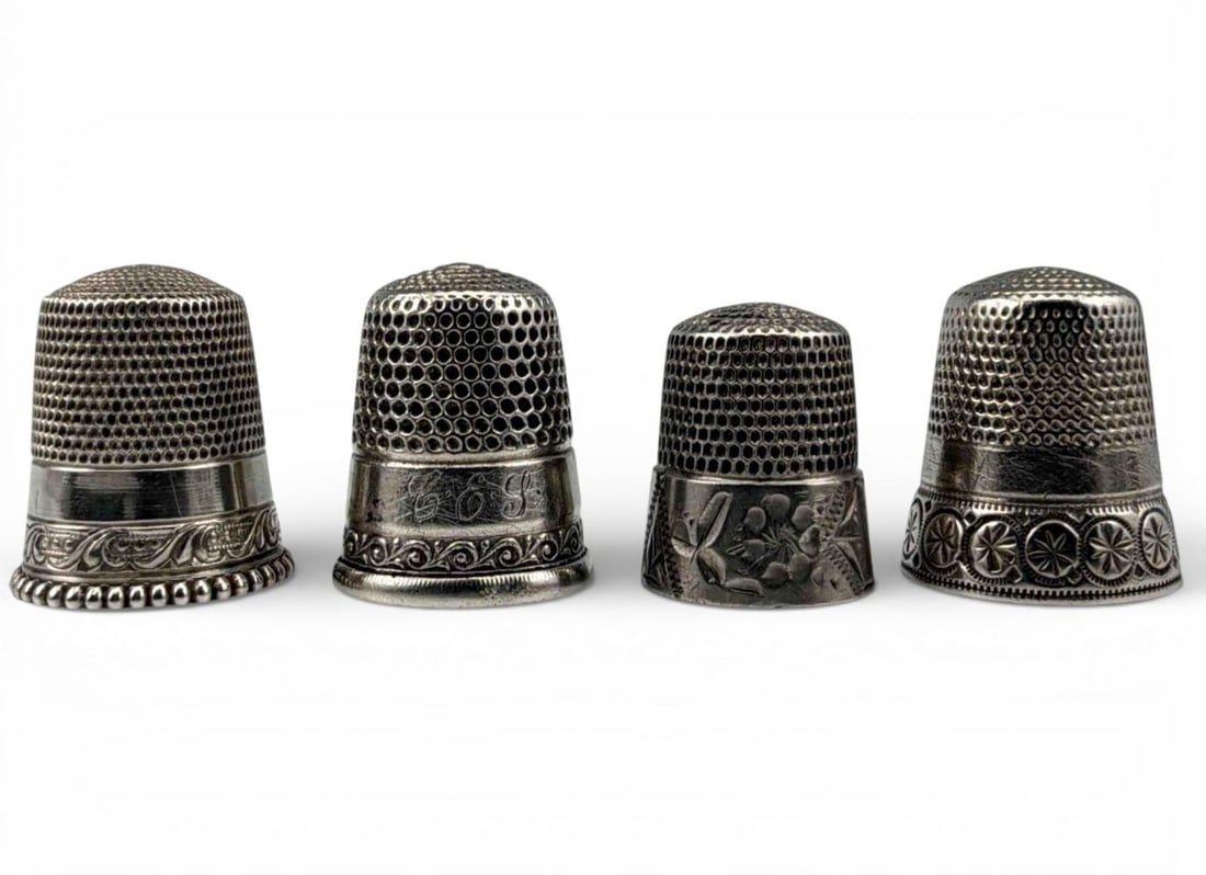 Eight Sterling Silver Thimbles - 2