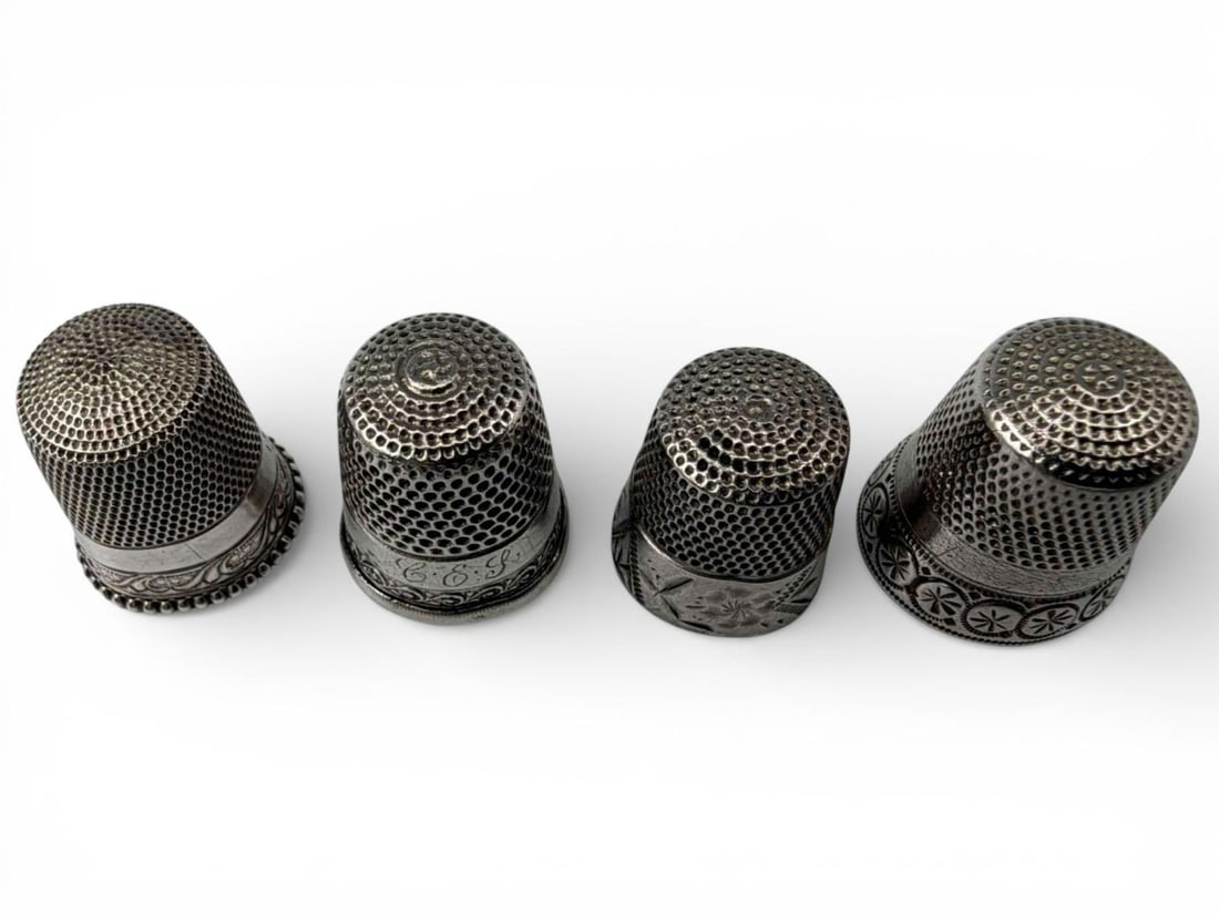 Eight Sterling Silver Thimbles - 3