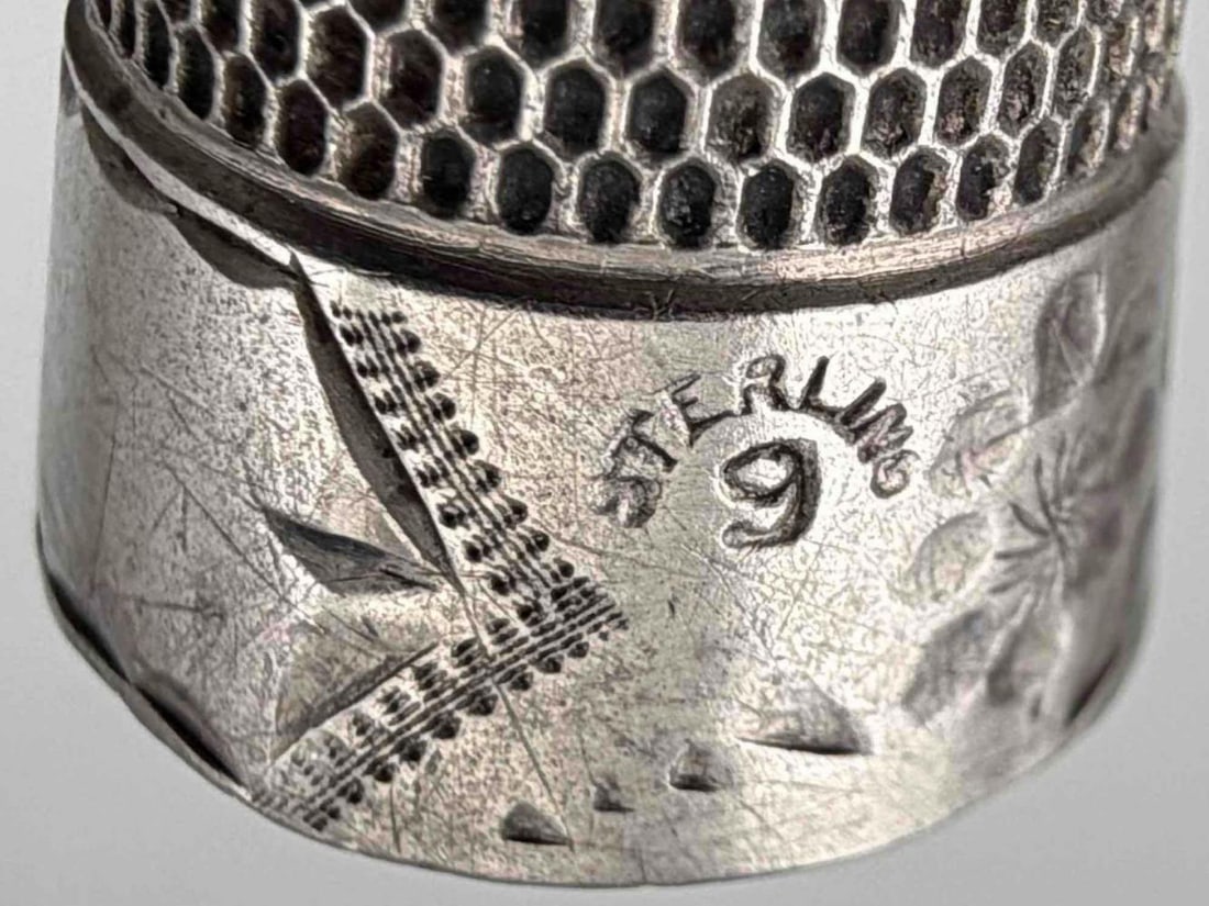 Eight Sterling Silver Thimbles - 9