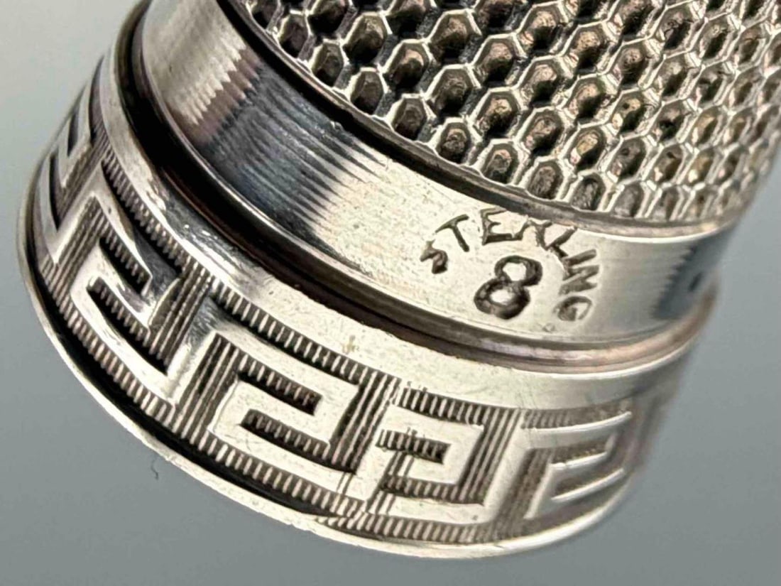 Eight Sterling Silver Thimbles - 12