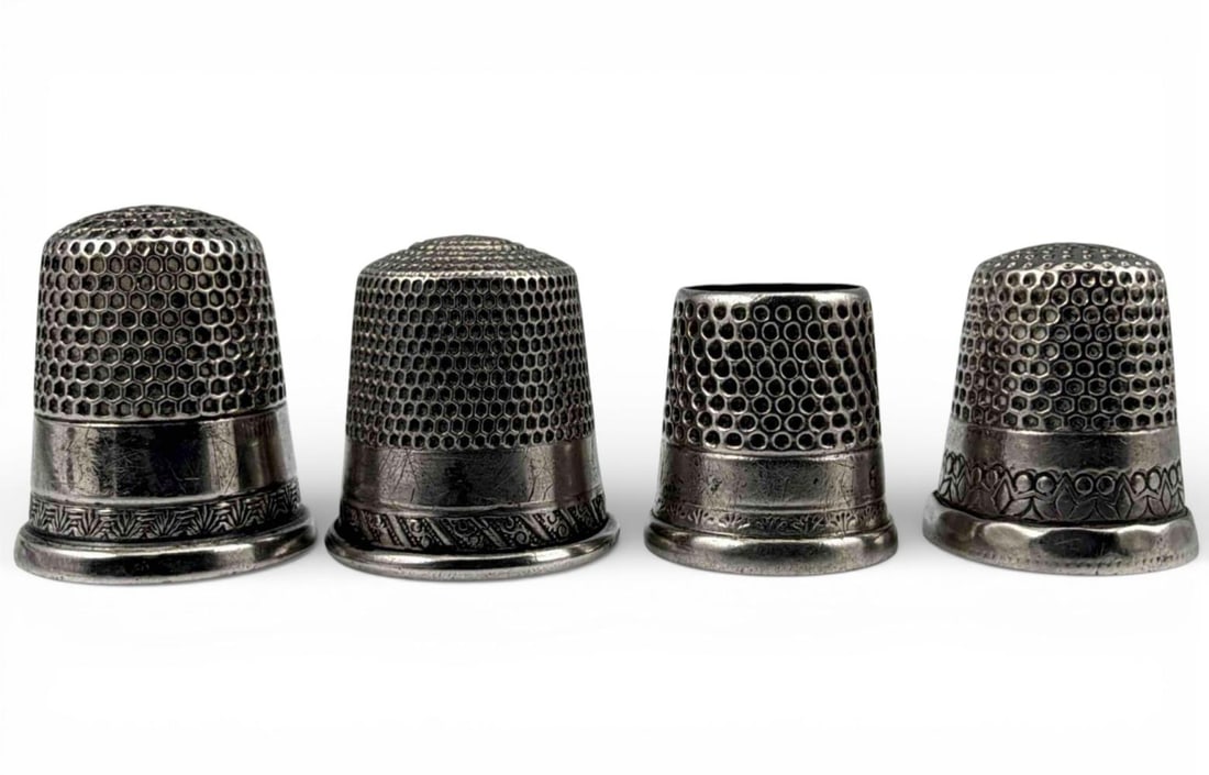 Eight Sterling Silver Thimbles - 2