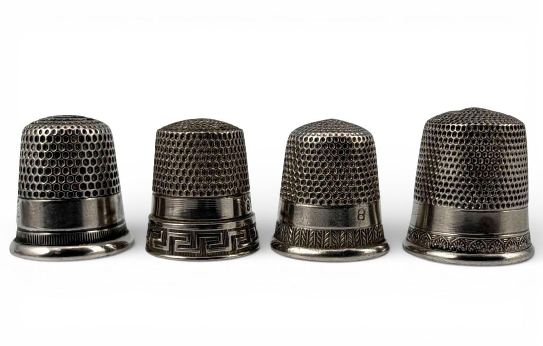 Eight Sterling Silver Thimbles - 6