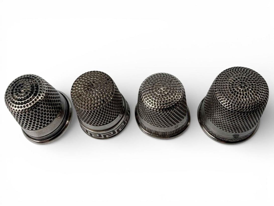 Eight Sterling Silver Thimbles - 7