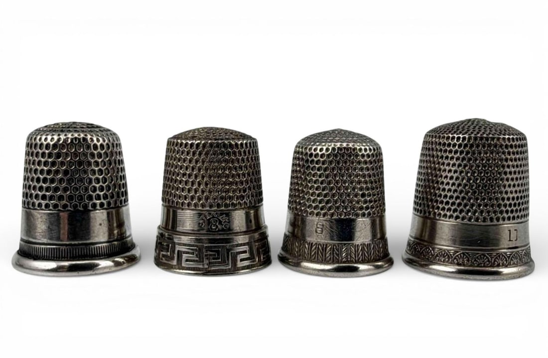 Eight Sterling Silver Thimbles - 8