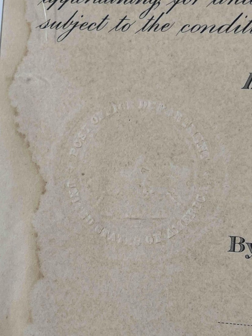 President Herbert Hoover Signed Postmaster Appointment Document - 7