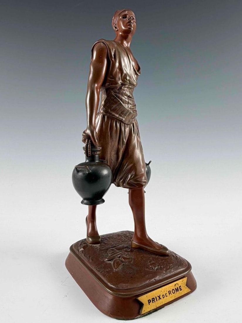 Jean-Didier Debut (French, 1865-1933), Tunisian Water Carrier, Orientalist Bronze Sculpture (1 of 11)