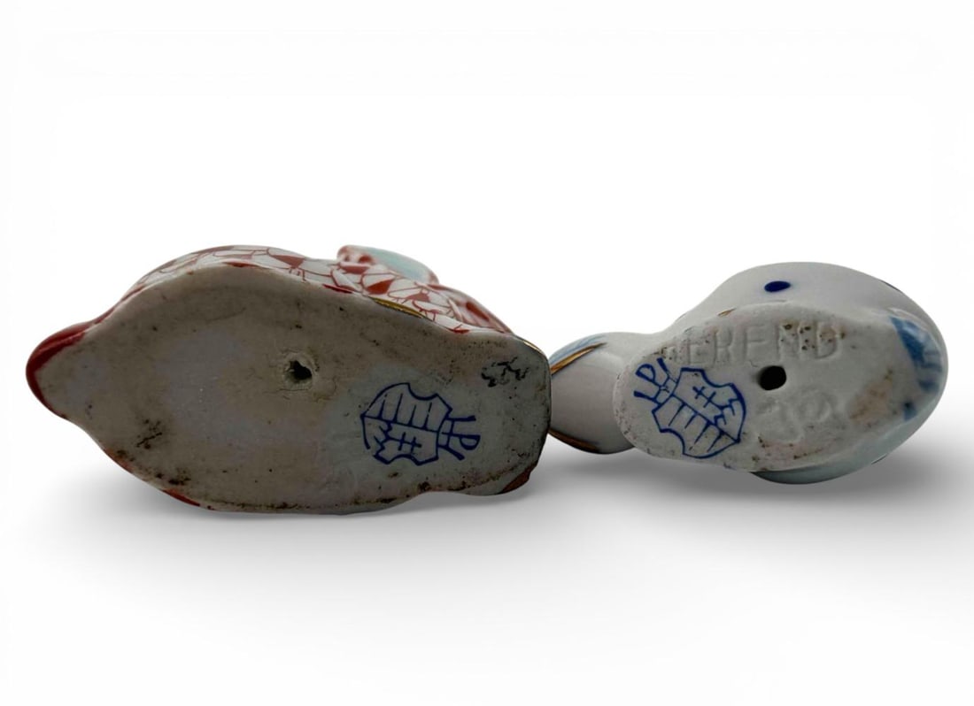 Herend Porcelain Rabbit Figures - 7