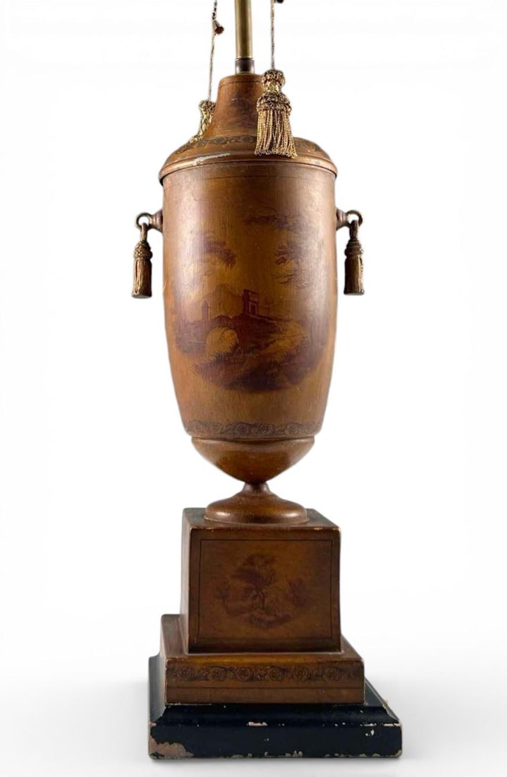 European Tole Painted Table Lamp (1 of 20)