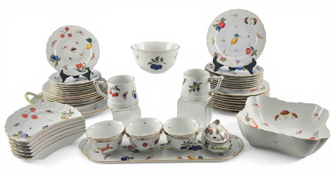 Herend Hungary "Market Garden" Porcelain Dinner Service, With Serving Pieces (1 of 20)