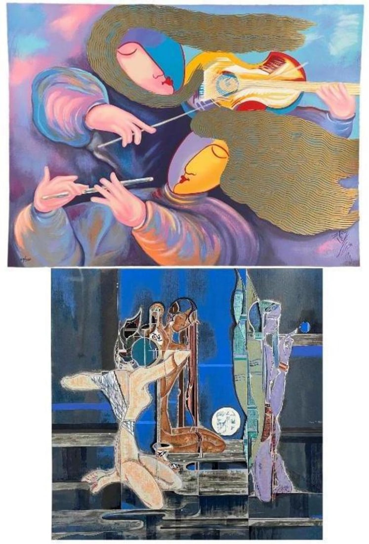 Two Serigraphs, Lun Zen And Lu Hong (1 of 17)