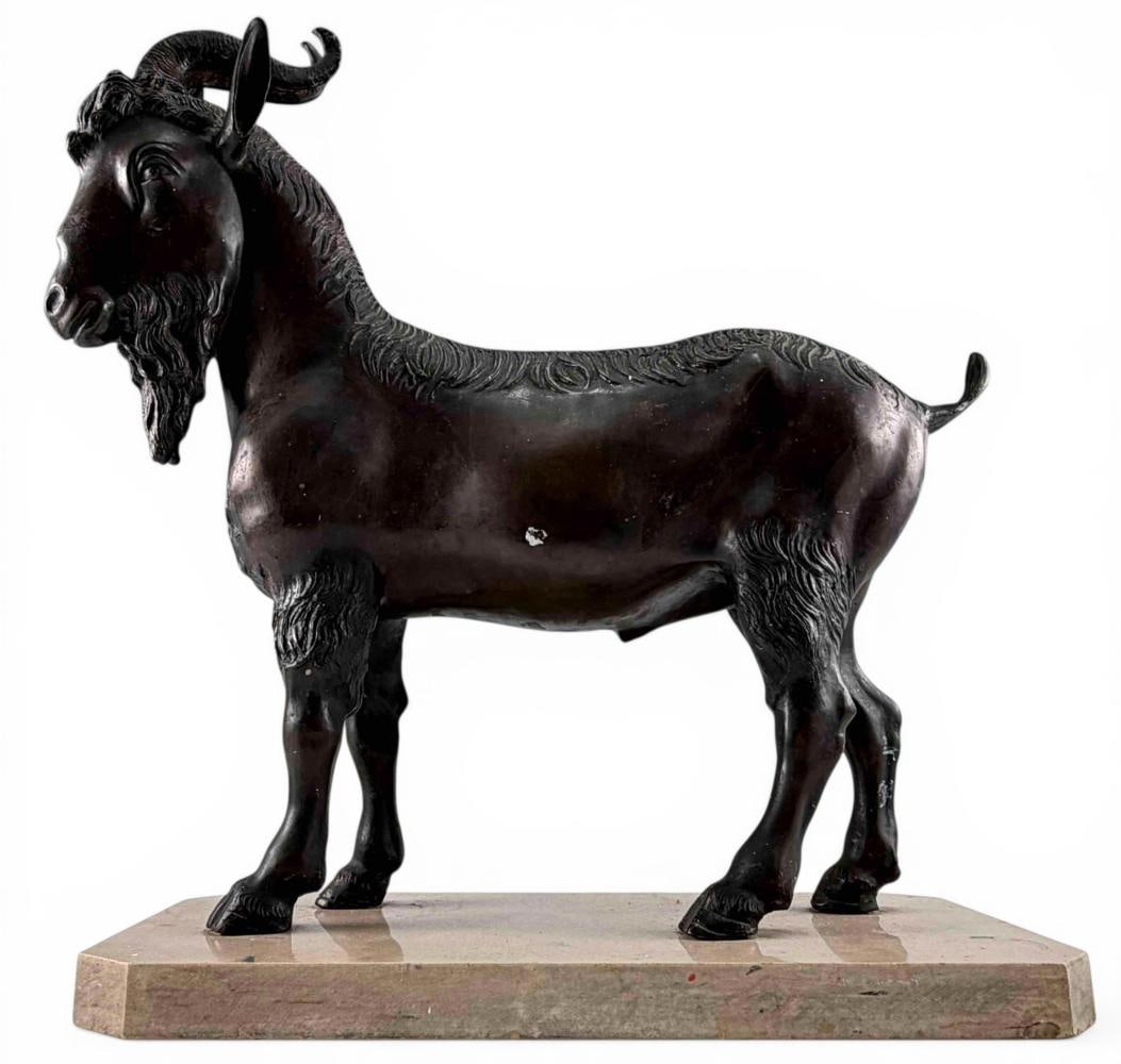 Bronze Sculpture Of A Goat, Probably Italian, 20th Century (1 of 17)