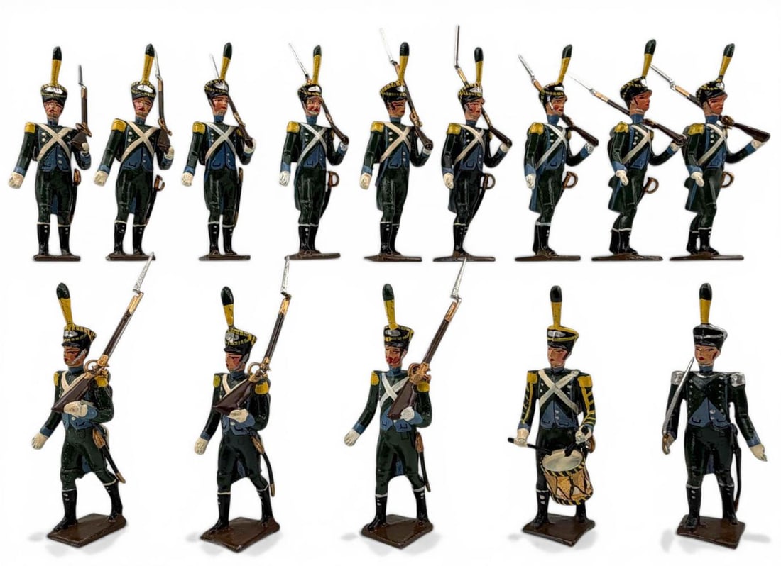 CBG Mignot, Napoleonic Wars, Italian Light Infantry, Beauharnais Regiment, 1810, 14 Pieces (1 of 14)
