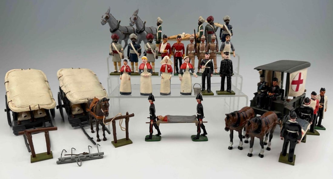 Royal Army Medical Corps Toy Soldiers, 1890's Boer War Period, Steadfast Soldiers & British Bulldog (1 of 15)