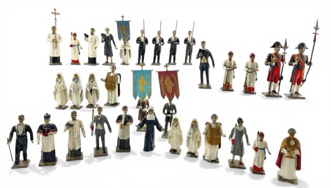 C.B.G. Mignot, La Procession, French Roman Catholic Religious Procession, 31 Pieces (1 of 15)