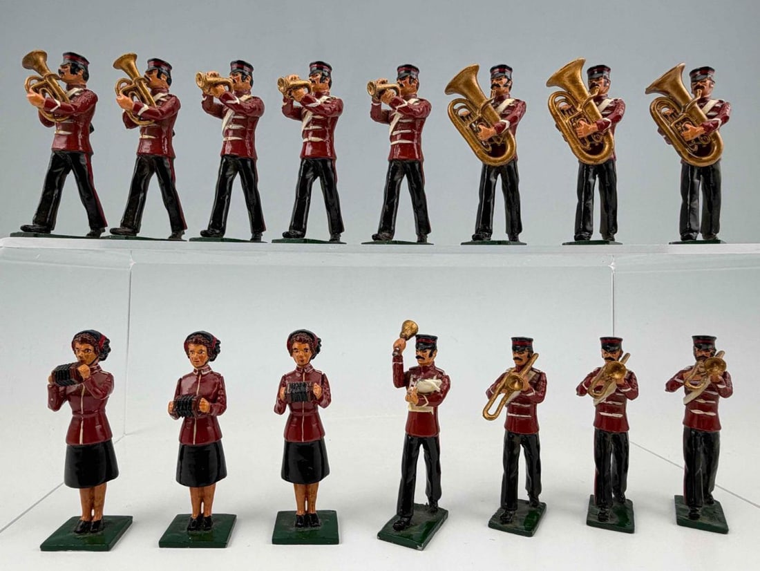 54mm Salvation Army Band, Attrib. Trophy Miniatures, British Lead Figures, 15 Piece Set (1 of 18)