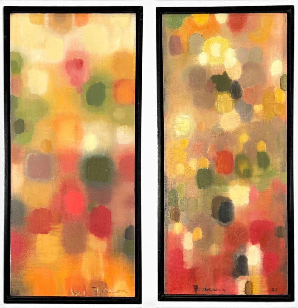 Jeremy Farson (California, Contemporary), Abstract Diptych, Oil On Board (1 of 20)