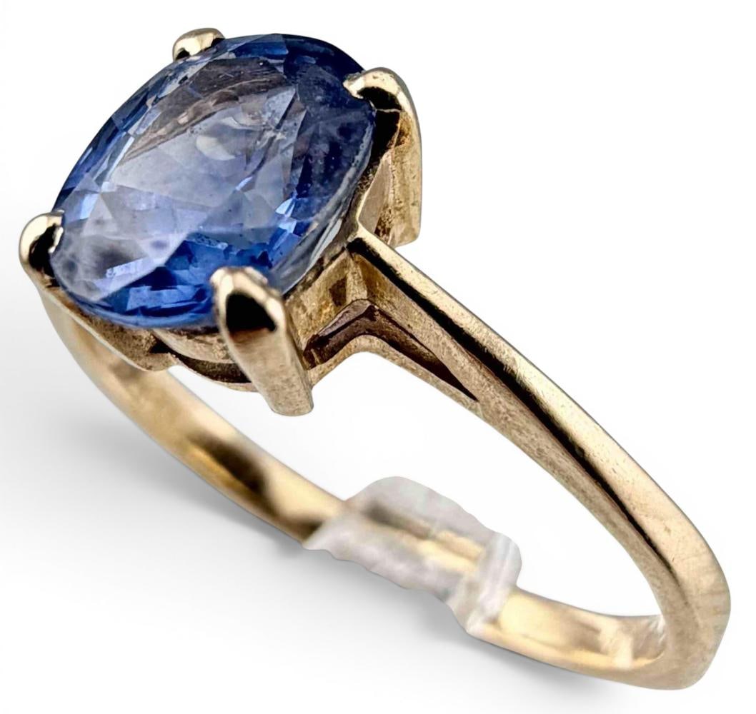 14K Blue Sapphire Solitaire Ring (1 of 6)