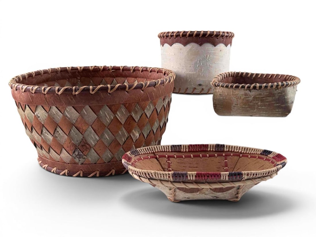 Grouping Of Alaska Native Birch Bark Baskets (1 of 20)