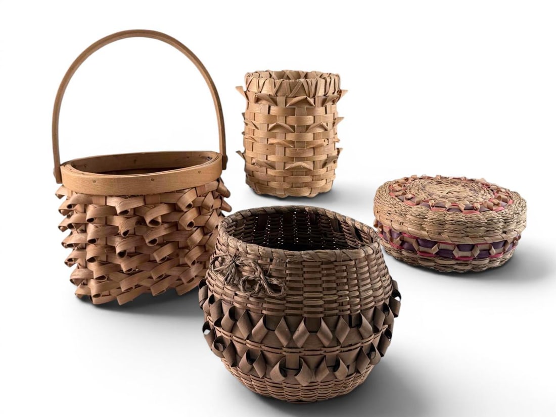 Passamaquoddy & Eel Ground Reserve Native American Baskets, Including Clara Keezer (1 of 18)