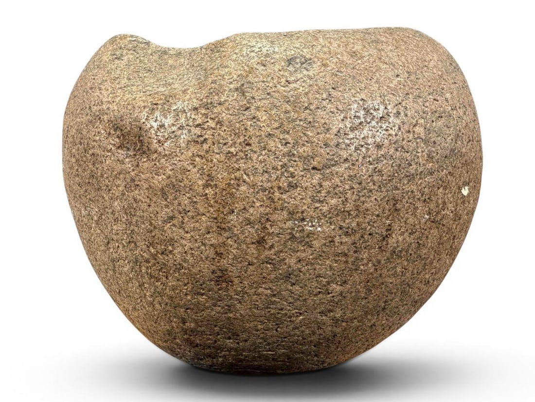 Large Native American Stone Mortar - 3