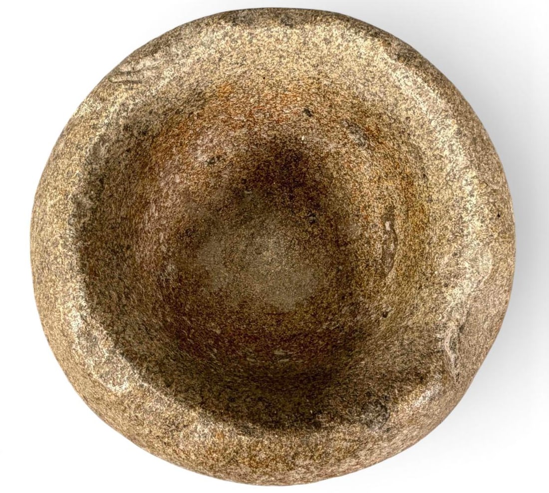 Large Native American Stone Mortar - 6