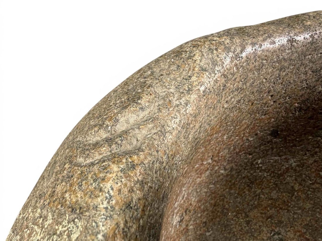 Large Native American Stone Mortar - 7