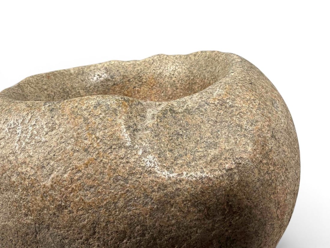 Large Native American Stone Mortar - 8