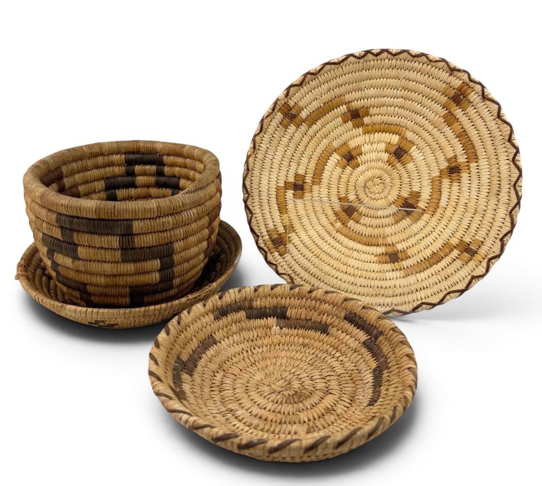 Hopi & Papago Native American Coiled Baskets (1 of 14)