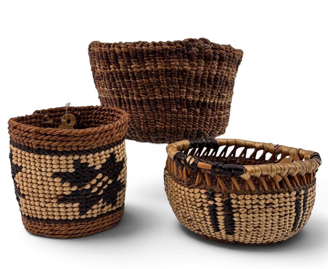 Native American Miniature Baskets & Napkin Ring (1 of 7)