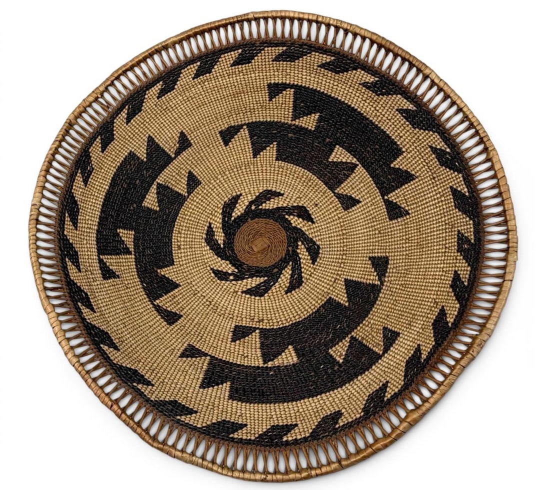 Hupa Yurok Karuk Native American Woven Gambling Basket Tray (1 of 10)