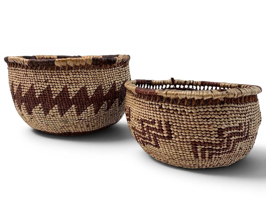Two Hupa Yurok Karuk Woven Baskets, ca. 1910 (1 of 9)