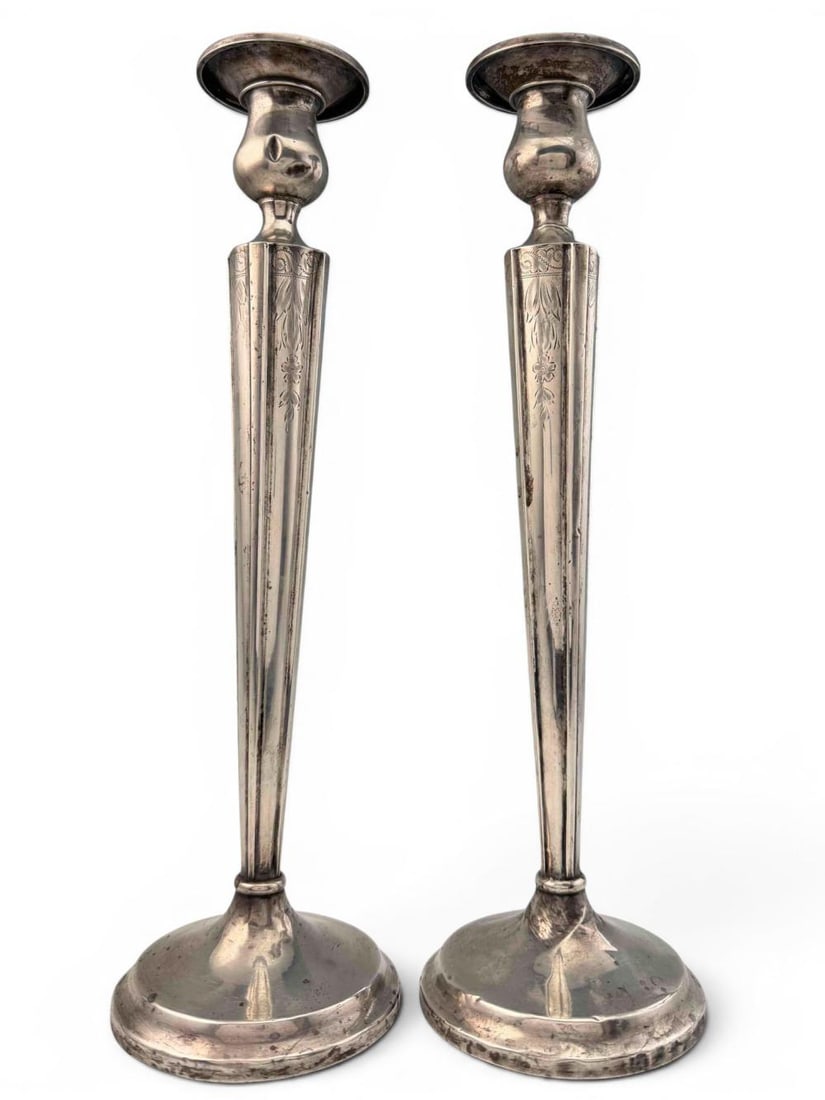 Pair Of Sterling Silver Candlesticks (1 of 15)