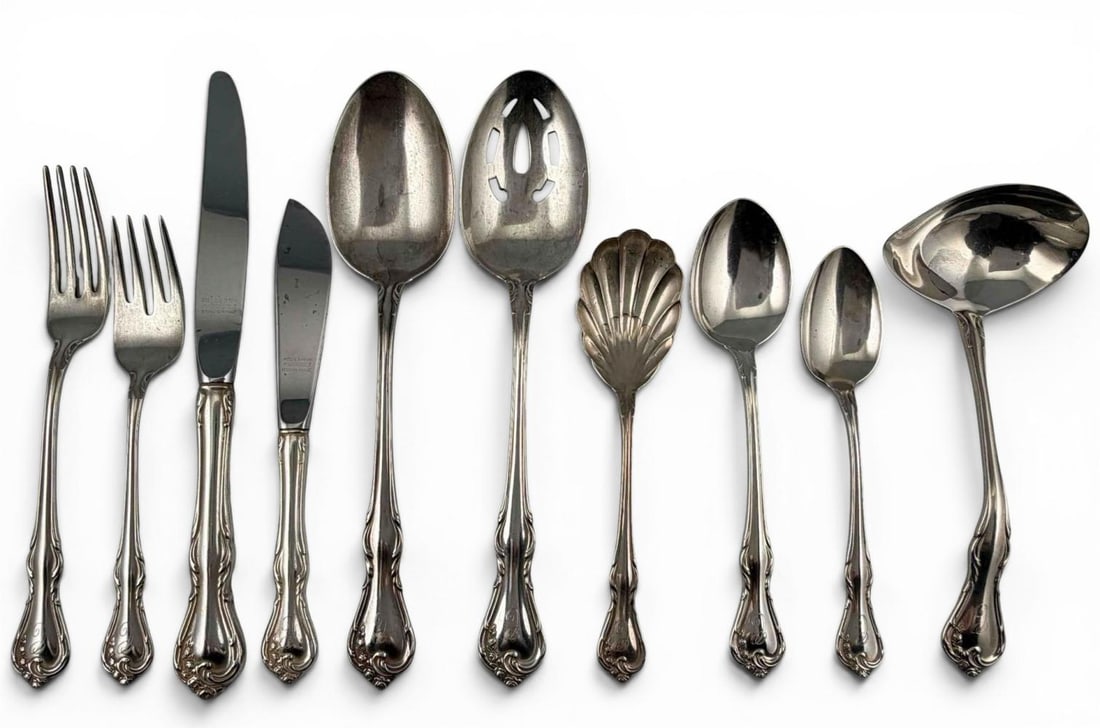 Reed & Barton "Rose Cascade" Sterling Silver Dinner Service (1 of 15)