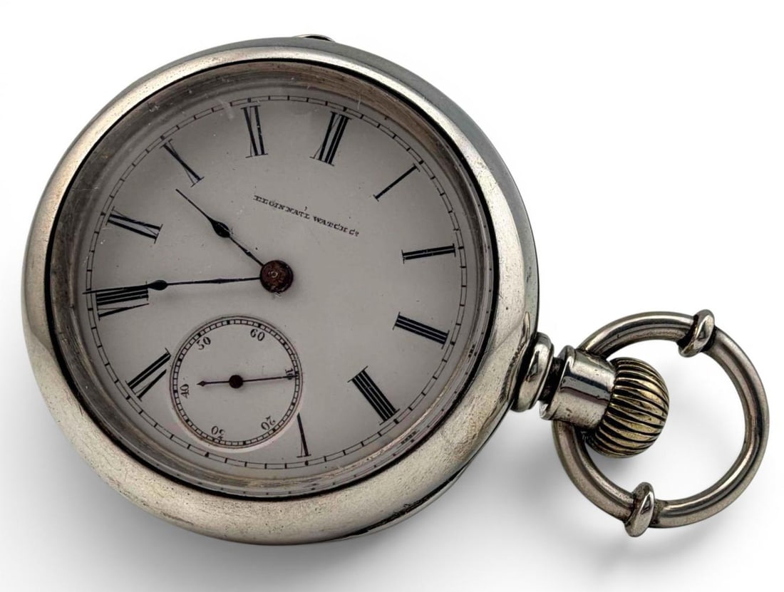 Early Elgin Coin Silver Pocket Watch (1 of 10)