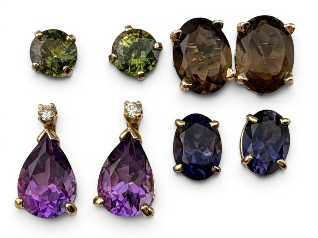 14K Gem Set Earrings (1 of 14)