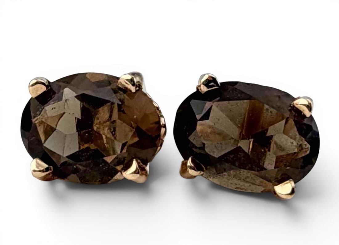 14K Gem Set Earrings - 4